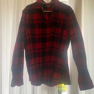Red and black flannel shirt